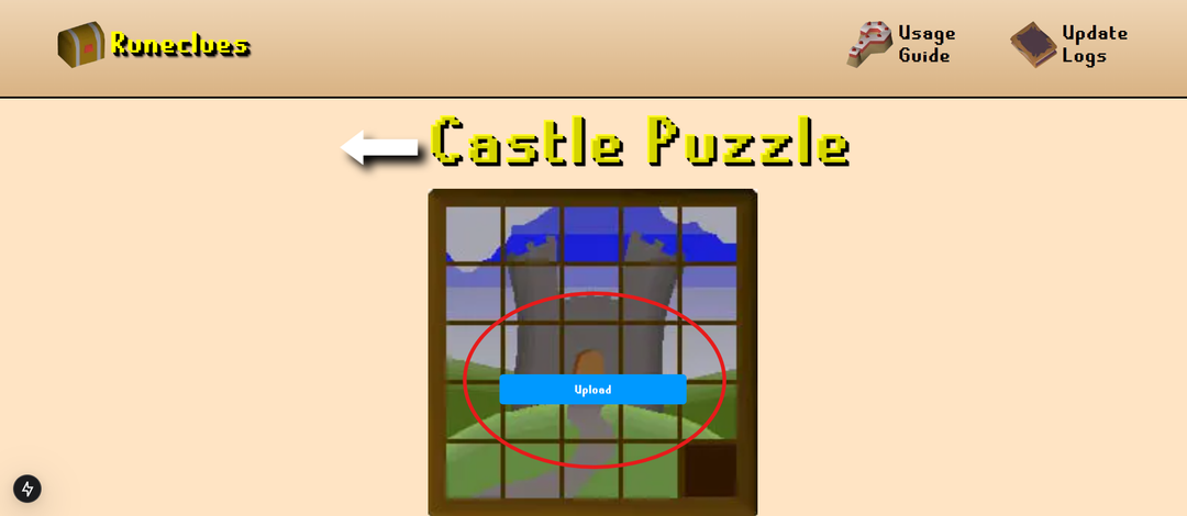 Image for the third step to using the slider solver, uploading the screenshot of OSRS slider puzzle to the solver